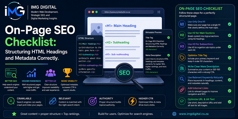 On-Page SEO Checklist Structuring HTML Headings and Metadata Correctly