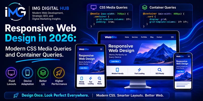 Responsive Web Design in 2026 Modern CSS Media Queries and Container Queries