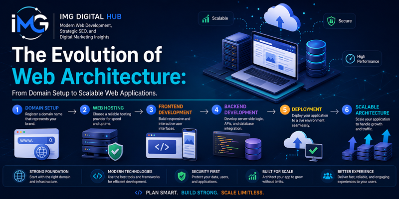 The Evolution of Web Architecture From Domain Setup to Scalable Web Applications